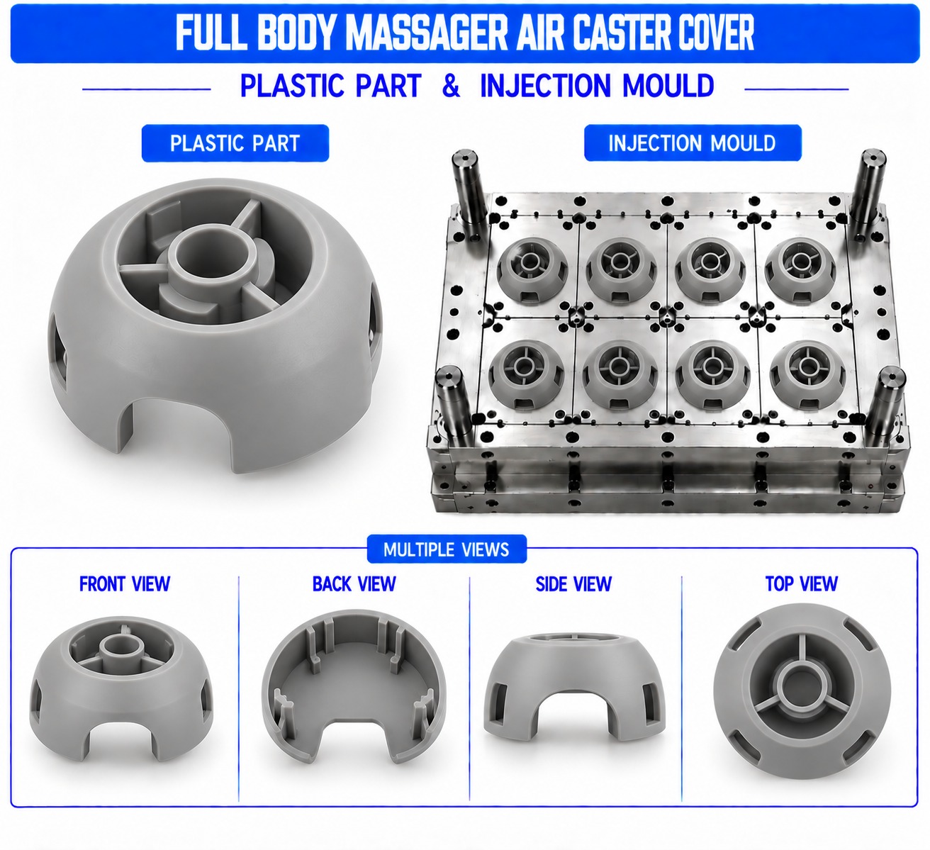 Full Body Massager Plastic Air Caster Cover Mould and Moulding Services
